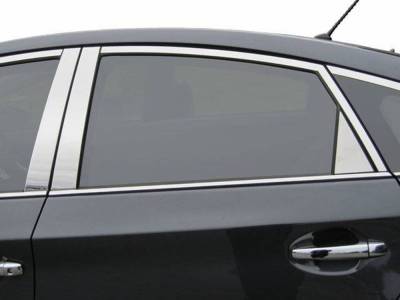 Quality Automotive Accessories - QAA PP10136 6Pc Stainless Steel Pillar Trim for 2010-2015 Toyota Prius