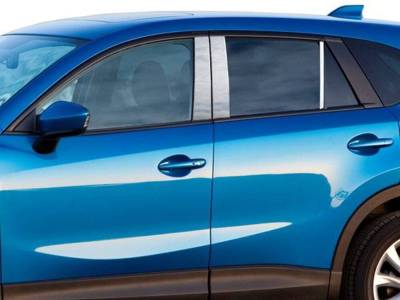 Quality Automotive Accessories - QAA PP13721 6Pc Stainless Steel Pillar Trim for 2013-2016 Mazda CX-5