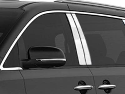 Quality Automotive Accessories - QAA PP14815 4Pc Stainless Steel Pillar Trim for 14-20 Kia Sedona