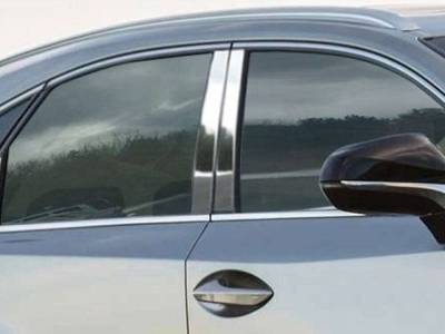 Quality Automotive Accessories - QAA PP15190 4Pc Stainless Steel Pillar Trim for 2015-2020 Lexus NX