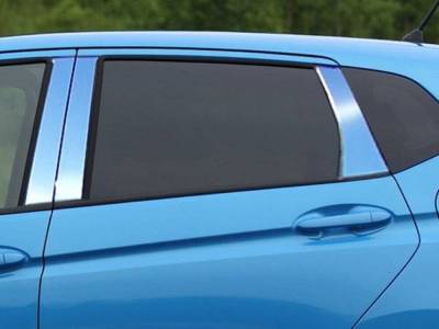 Quality Automotive Accessories - QAA PP15221 6Pc Stainless Steel Pillar Trim for 2015-2019 Honda Fit