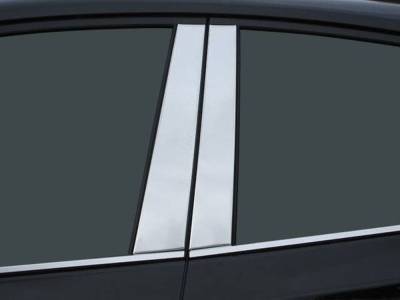 Quality Automotive Accessories - QAA PP16135 4Pc Stainless Steel Pillar Trim for 2016-2022 Toyota Prius