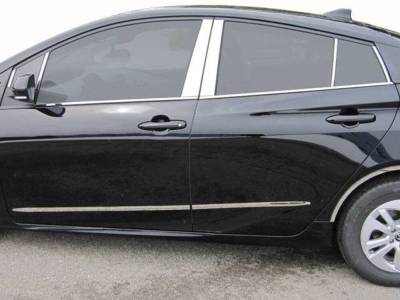 Quality Automotive Accessories - QAA PP16139 12Pc Stainless Steel Pillar Trim for 2016-2022 Toyota Prius