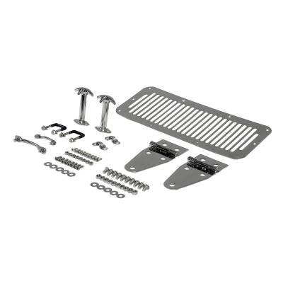 Rugged Ridge - Rugged Ridge 11101.01 Hood Kit Stainless Steel for Jeep CJ/YJ