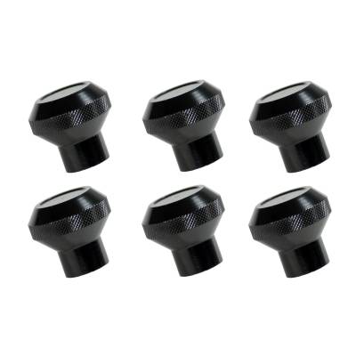 Rugged Ridge - Rugged Ridge 11126.02 Dash Knob Set Billet Stainless Steel Black