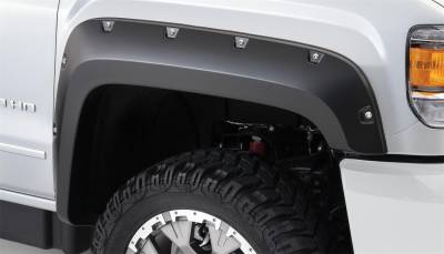 Bushwacker - Bushwacker Pocket Style Front Fender Flares Black GMC Sierra 40133-02