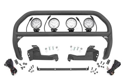 Rough Country Suspension Systems - Rough Country Black Front Bumper Nudge Bar w/LED 21-25 Ford Bronco Sport 51044