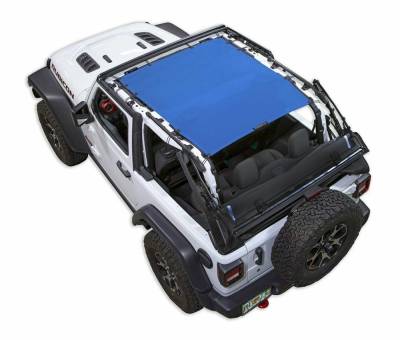 SpiderWebShade - SpiderWebShade Mesh Bikini Top-Blue for Jeep JL 2DR SWS-SHDTOP-01-JL2D-BLU