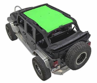 SpiderWebShade - SpiderWebShade Mesh Bikini Top-Green for Jeep JK 4DR SWS-SHDTOP-01-JK4D-GRN