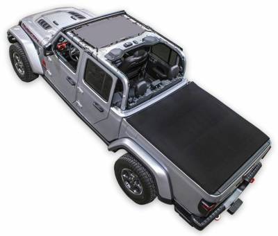 SpiderWebShade - SpiderWebShade Mesh Bikini Top-Grey for Gladiator SWS-SHDKNI-01-JT-GRY