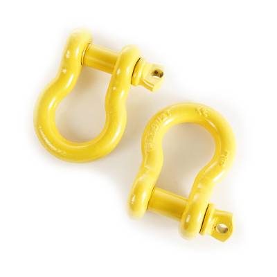 Rugged Ridge - Rugged Ridge 7/8" D-Ring Shackles 13500lbs-Yellow Pair 11235.14