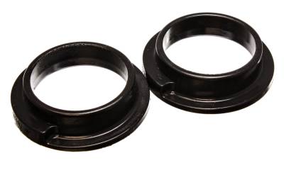 Energy Suspension - Energy Suspension 4.6105G Coil Spring Isolator Set Rear Polyurethane Black