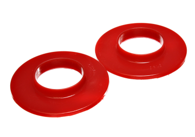 Energy Suspension - Energy Suspension 9.6116R Coil Spring Isolator Set Rear Polyurethane Red