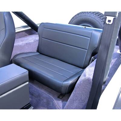 Rugged Ridge - Rugged Ridge 13462.01 Fold & Tumble Rear Seat Black for Jeep CJ & Wrangler
