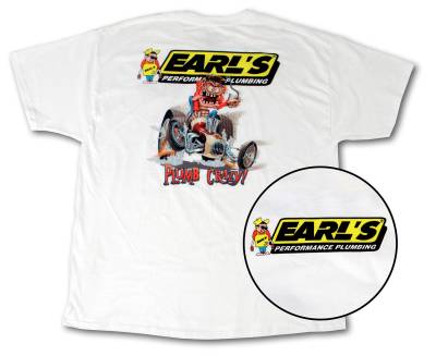 Earl's Performance - Earl's Performance 10031-MDERL T-Shirt Medium White