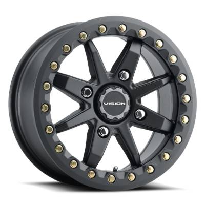Vision Wheel - Vision Wheels 544 Bolt Beadlock 14x7 4x136 38mm Black Matte 544BL147136SB54