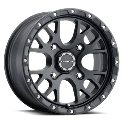 Vision Wheel - Vision Wheels 545 Rocker 15x7 4x110 13mm Black Matte 545-157110SB44