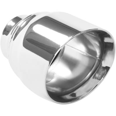 MagnaFlow Exhaust Products - MagnaFlow 35224 Single Polished Exhaust Tip 2.5" Inlet/4.5" Outlet Round