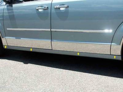 Quality Automotive Accessories - QAA TH48896 Stainless Rocker Panel Trim 8pc for 08-20 Dodge Grand Caravan