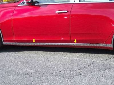 Quality Automotive Accessories - QAA TH54251 Stainless Rocker Panel Trim 4Pc for 14-19 Cadillac CTS