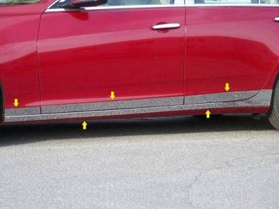 Quality Automotive Accessories - QAA TH54252 Stainless Rocker Panel Trim 10pc for 14-19 Cadillac CTS