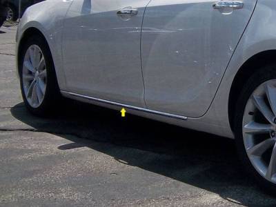 Quality Automotive Accessories - QAA TH52541 Stainless Rocker Panel Trim 2pc for 12-17 Buick Verano