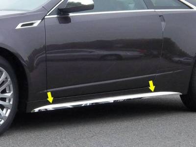 Quality Automotive Accessories - QAA TH50254 Stainless Rocker Panel Trim 4Pc for 11-14 Cadillac CTS Coupe