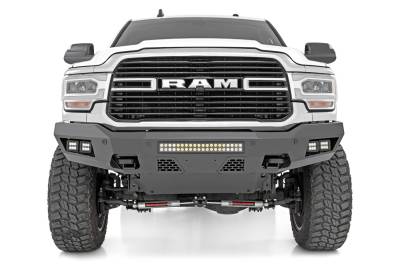 Rough Country Suspension Systems - Rough Country Heavy Duty Black Front Bumper for Ram 2500 10806A