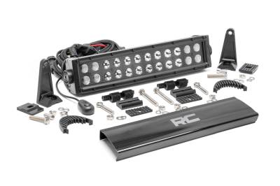 Rough Country Suspension Systems - Rough Country Black Series 12" Dual Row LED Light Bar EACH 70912BL