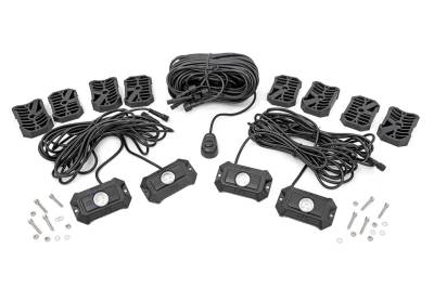 Rough Country Suspension Systems - Rough Country LED Off Road Rock Light Kit-White 4Pc 70980