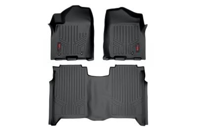 Rough Country Suspension Systems - Rough Country Front/Rear Floor Liners Black for 04-15 Nissan Titan Crew M-81602