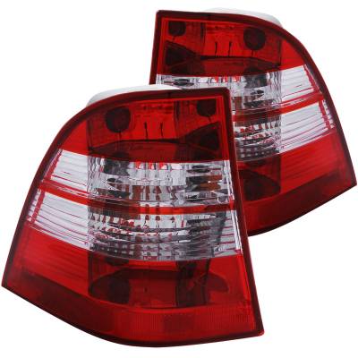 Anzo USA - Anzo USA Chrome Euro Red/Clear Lens Taillight Set Mercedes M-Class 221134