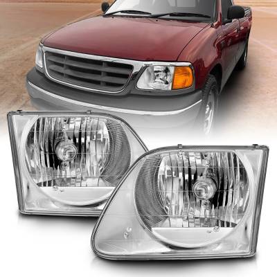 Anzo USA - Anzo USA Chrome Crystal Headlight Set Ford F150/Expedition 111030