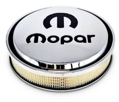 Proform - ProForm 440-835 Air Cleaner 14" Diam Alum. Chrome Recessed Black MOPAR Emblem