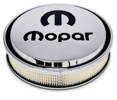 Proform - ProForm 440-833 Air Cleaner 14" Diam Alum. Polished Recessed Black MOPAR Emblem