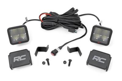 Rough Country Suspension Systems - Rough Country A-Pillar 2" LED Ditch Light Kit-Spot 15-24 Ford F150 82028