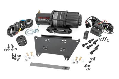 Rough Country Suspension Systems - Rough Country 92065 Front Winch Mount Kit w/Winch for Polaris Ranger XP 1000