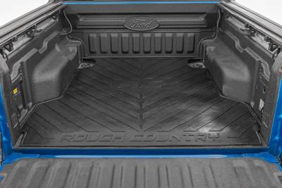 Rough Country Suspension Systems - Rough Country Rubber Truck Bed Mat Black 22-24 Ford Maverick RCM669