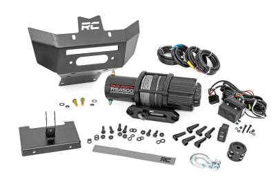 Rough Country Suspension Systems - Rough Country Front Winch Bumper w/4.5K Winch Black for Can-Am Renegade 97070