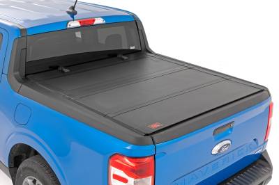 Rough Country Suspension Systems - Rough Country Hard Tri-Fold Tonneau Cover 22-24 Ford Maverick 4.6' 49254500