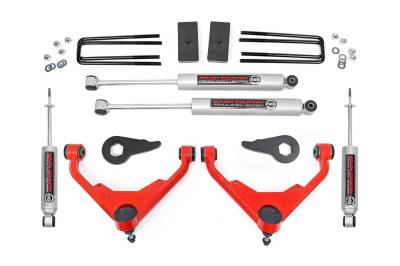 Rough Country Suspension Systems - Rough Country 3" Suspension Lift Kit 01-10 GM 2500 Truck/SUV 8596N2RED