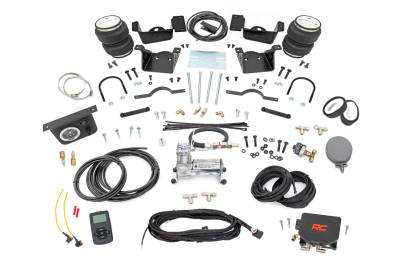 Rough Country Suspension Systems - Rough Country 10034WC Rear Air Spring Kit w/Compressor for Silverado/Sierra HD