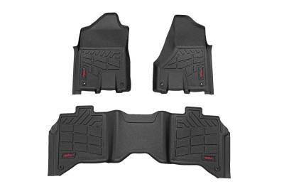 Rough Country Suspension Systems - Rough Country SM31430 Black Front/Rear Floor Liners for 19-26 Ram 2500 Crew