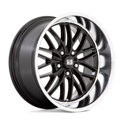 US Mag 1PC - US Mag Wheels U138 SANTA CRUZ 20x8.5 5x5.0 6mm Gloss Black/Diamond U13820857350