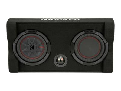 Kicker - Kicker 48TRTP82 8" CompRT Down-Firing 2 Ohm Loaded Subwoofer Enclosure