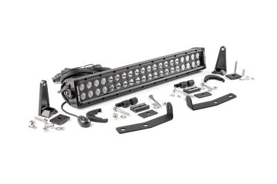 Rough Country Suspension Systems - Rough Country Bumper Mount 20" LED Light Bar Kit for 16-24 Nissan Titan XD 70645