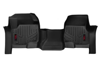 Rough Country Suspension Systems - Rough Country Front Floor Liners Black 17-24 Ford Super Duty M-5117