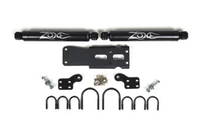 Zone Offroad - Zone Offroad Dual Steering Stabilizer Black for Wrangler JK ZON7450