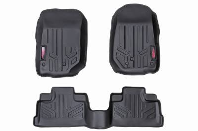 Rough Country Suspension Systems - Rough Country Front/Rear Floor Liners Black for 07-13 Wrangler JK 4DR M-60712