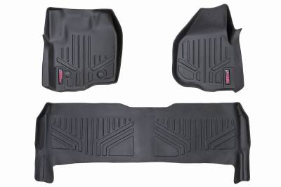Rough Country Suspension Systems - Rough Country Front/Rear Floor Liners Black 12-16 Super Duty Crew M-51213